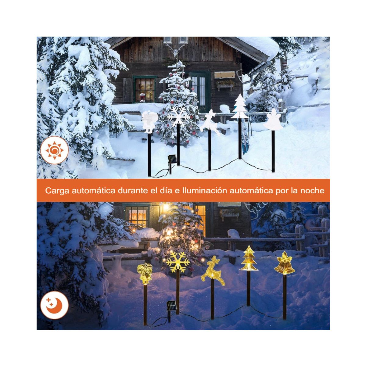 Luces Solares de Navidad para Jardín