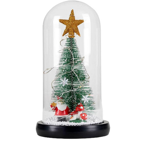 Árbol de Navidad con Estrella en Cúpula de Cristal