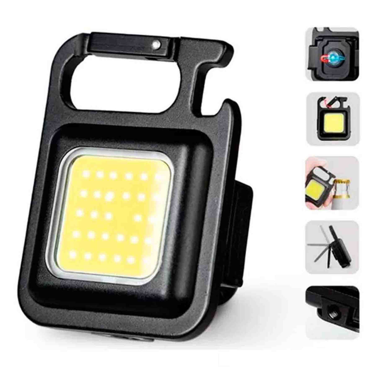 Linterna LED COB de llavero