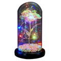 Rosa de Navidad LED en Cúpula de Cristal