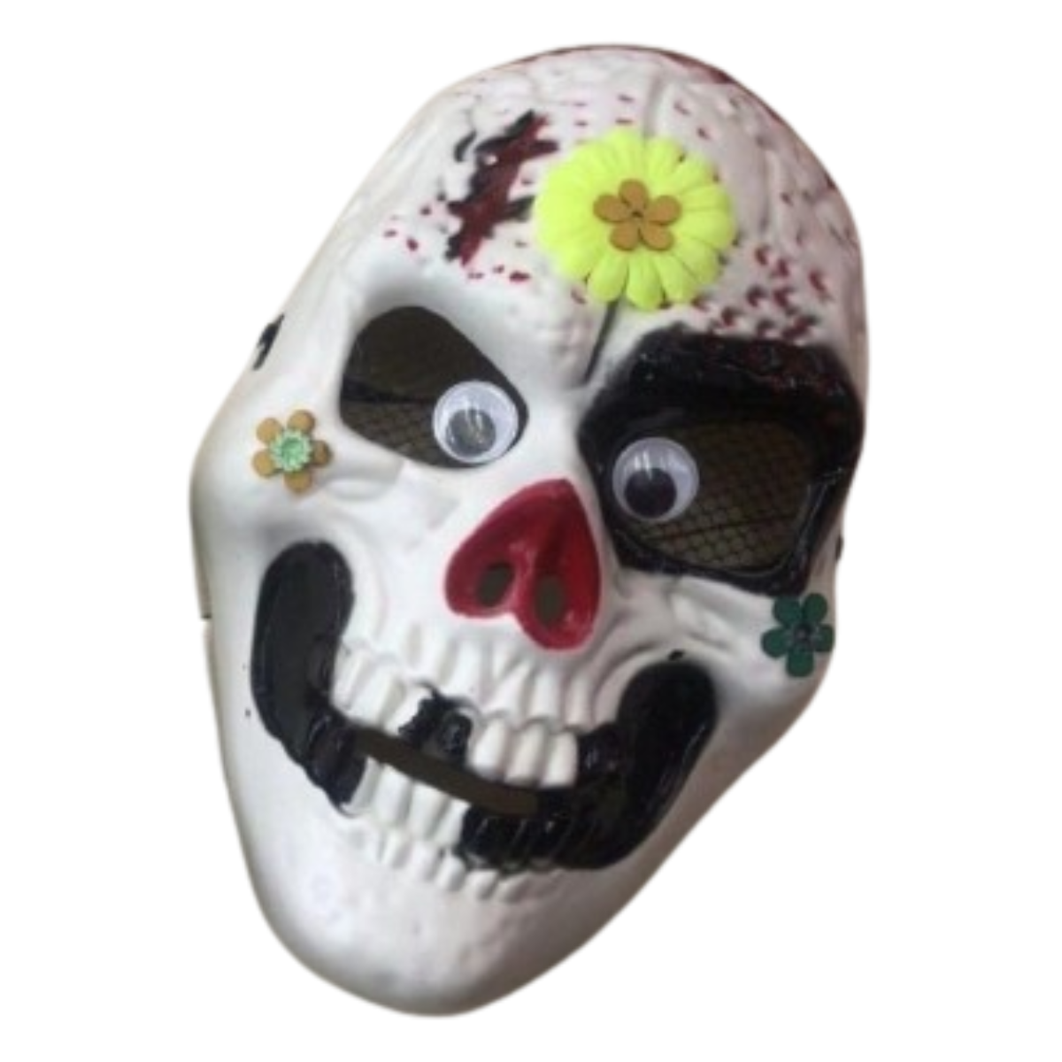 Máscara de calavera neón