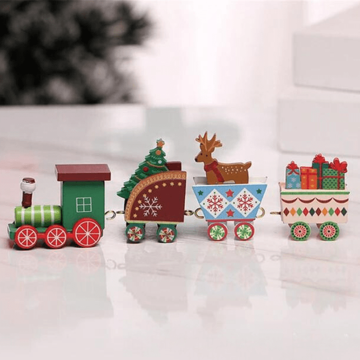 Mini Tren de Navidad de Madera