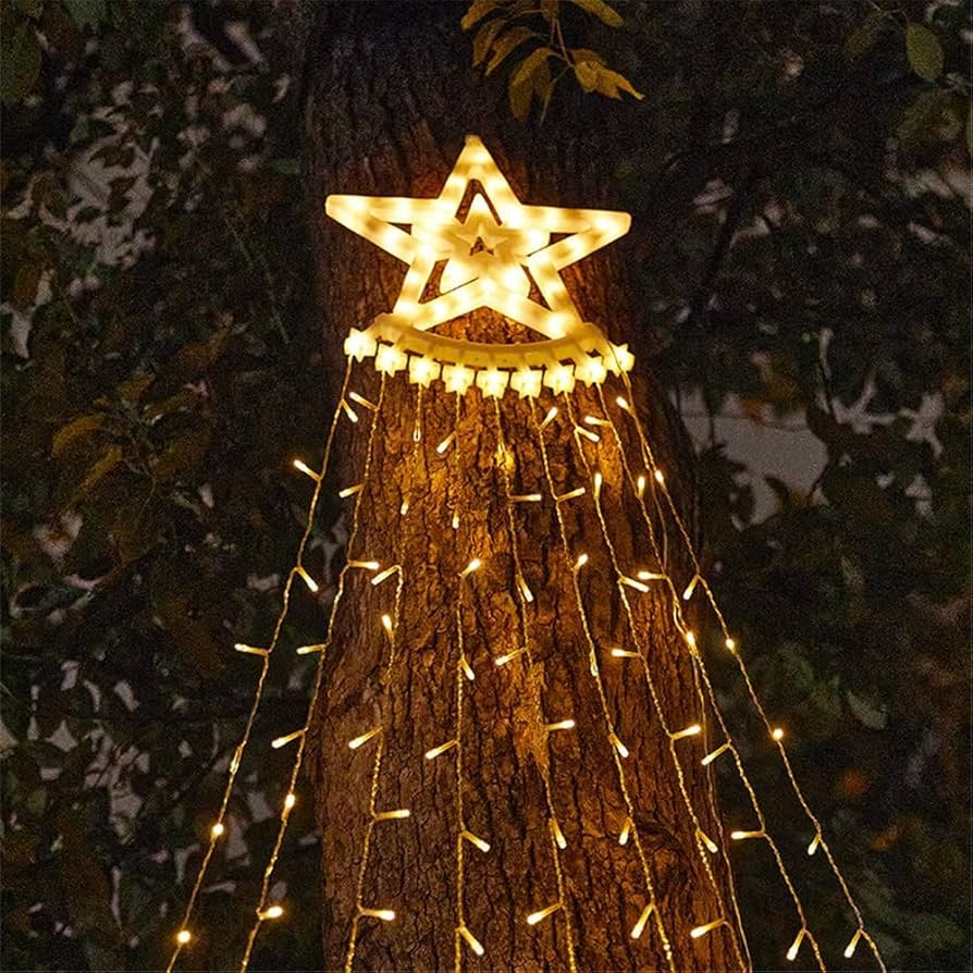 Luz Solar Efecto Árbol de Navidad